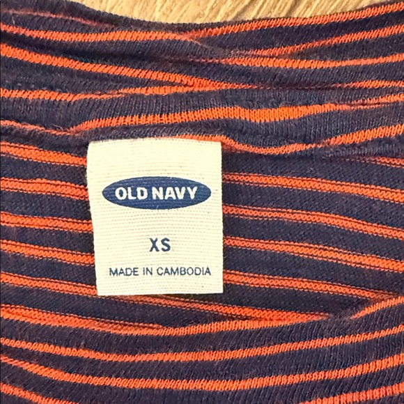 Old Navy Striped Short Sleeve Top with Ruffle Sleeves, Size XS - Picture 6 of 8